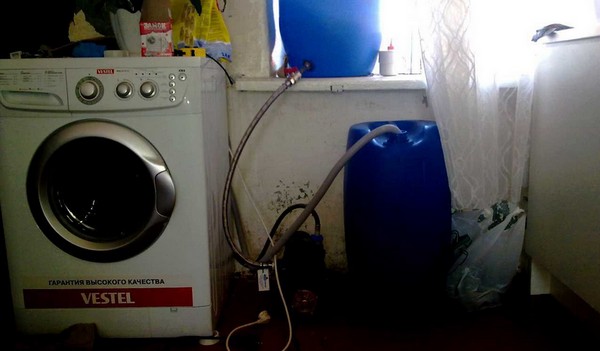 как подключить стиральную машину на даче фото