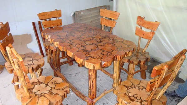 деревянная садовая мебель фото